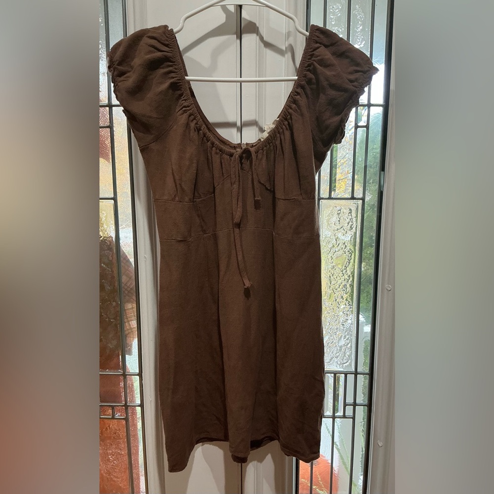 La Hearts Chocolate Brown Dress